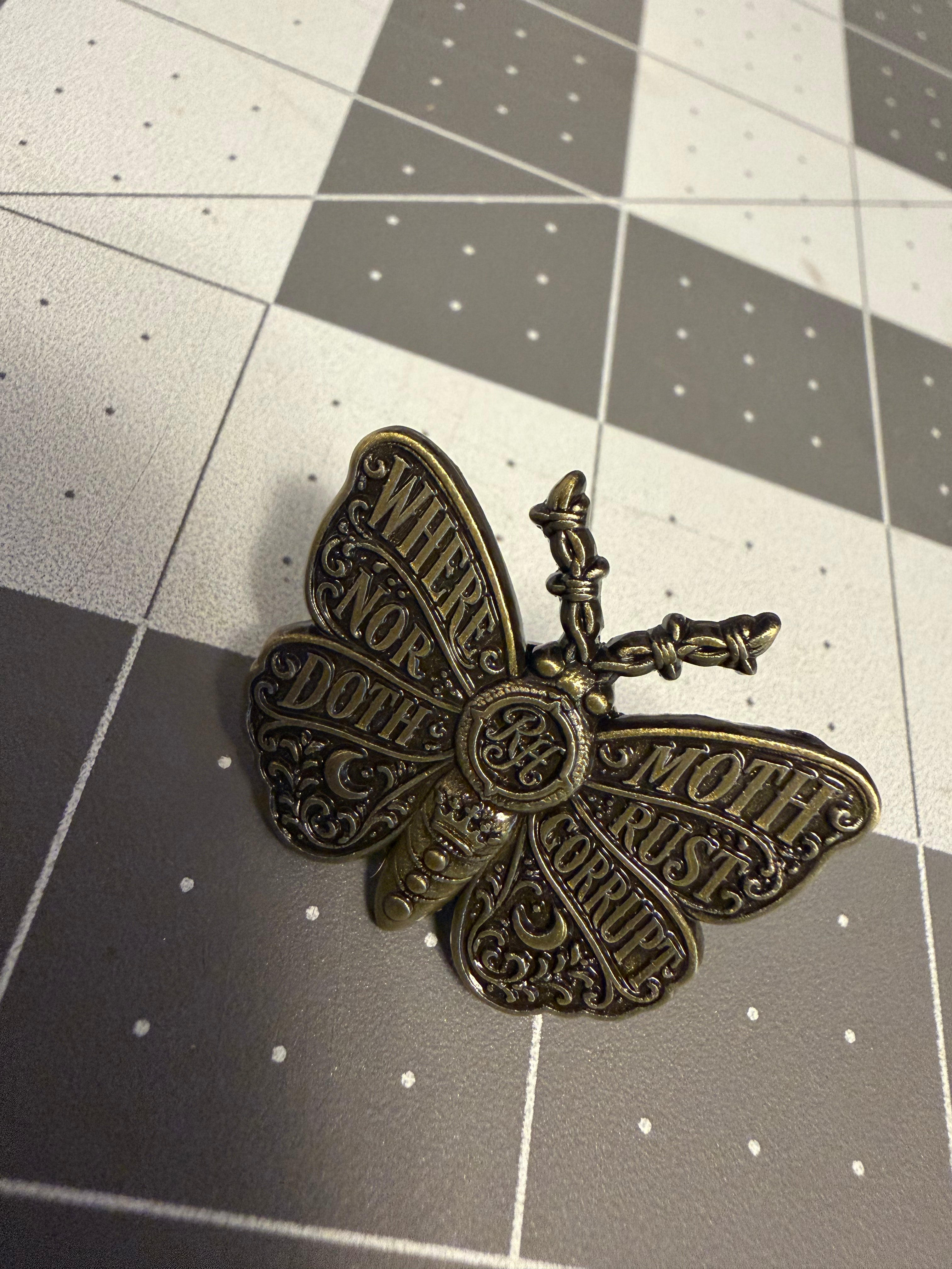 Victorian Moth Hat Pin